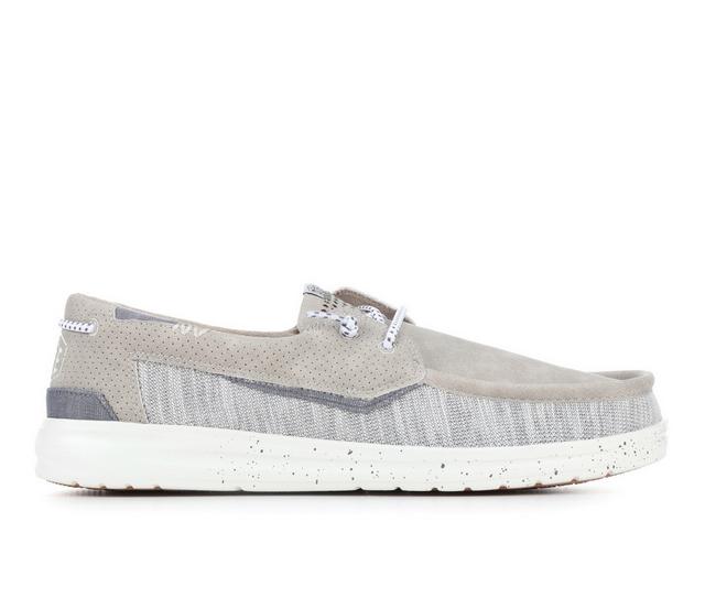 Men's HEYDUDE Welsh Grip Mix Casual Shoes in Oyster color