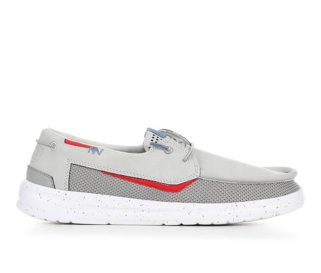 Men's HEYDUDE Welsh Grip Mix Casual Shoes in Light Gr/White color