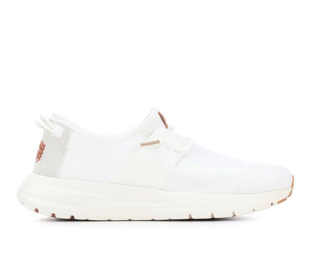 Men's HEYDUDE Sirocco Neutrals Casual Shoes in White/White color