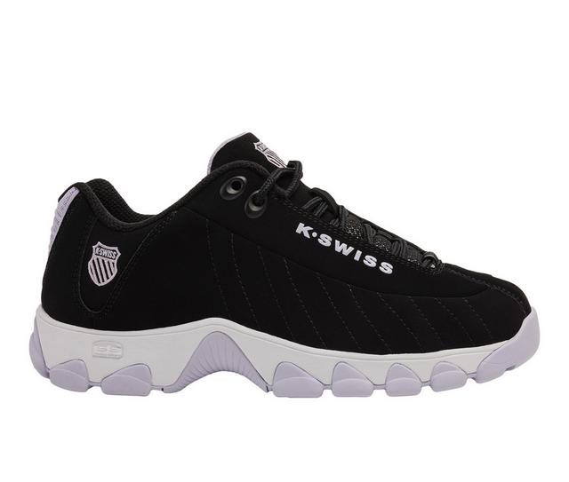Women's K-Swiss ST329 Comfort Sneakers in Blk/Lilac/Wht color