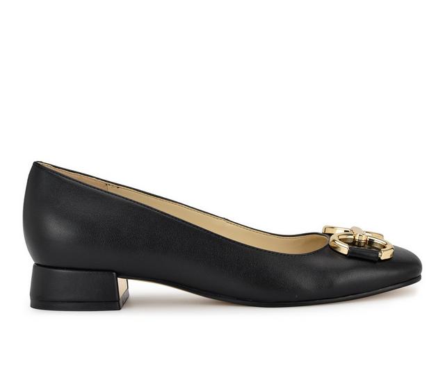 Women's Nine West Works Low Heel Pumps in Black color