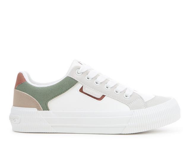 Women's Rocket Dog Cheery Color Block Sneakers in White/Olive color