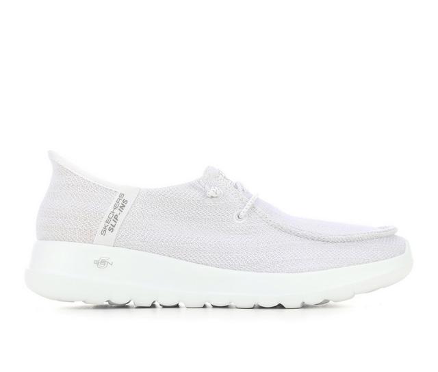 Women's Skechers Go Go Walk Joy Fantasia 124644 Slip-Ins in White/Silver color