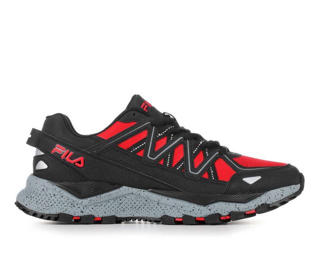 Men's Fila Firetrail Evo Trail Running Shoes in Red/Black color