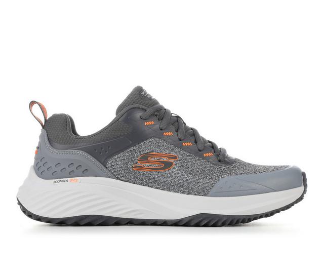 Men's Skechers 232783 Bounder RSE Trail Running Shoes in Grey/Orange color