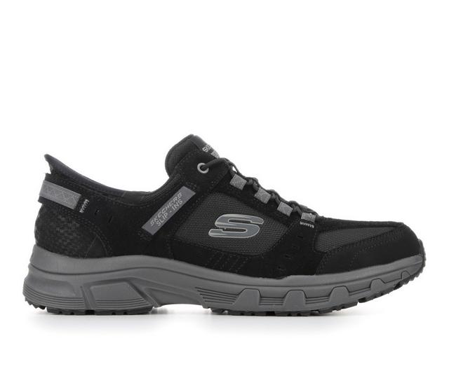 Men's Skechers 237450 Oak Canyon Slip In Walking Shoes in Black color
