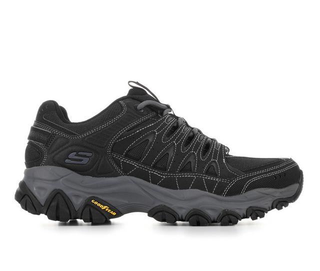 Men's Skechers After Burn M.FIT 2.0 Trail Running Shoes in Blk/Charcoal color