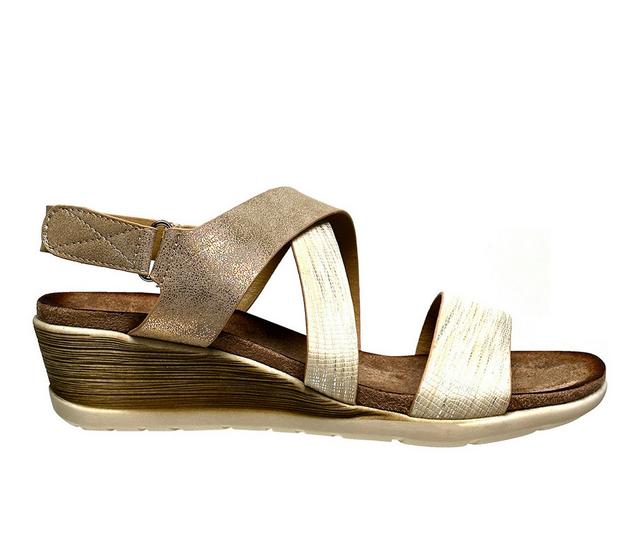 Women's CLOUD90 Panama Wedge Sandals in Gold color