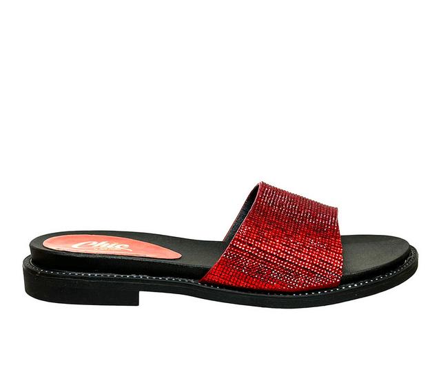 Women's Chic by Lady Couture Flavor Sandals in Red color