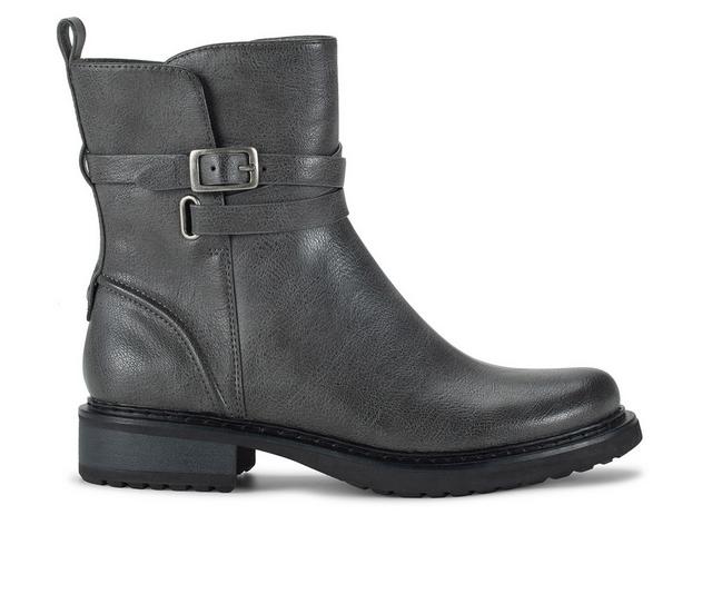 Women's Baretraps Honee Moto Boots in Dark Grey color