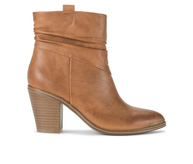 Women's Baretraps Katherine Heeled Booties in Cognac color