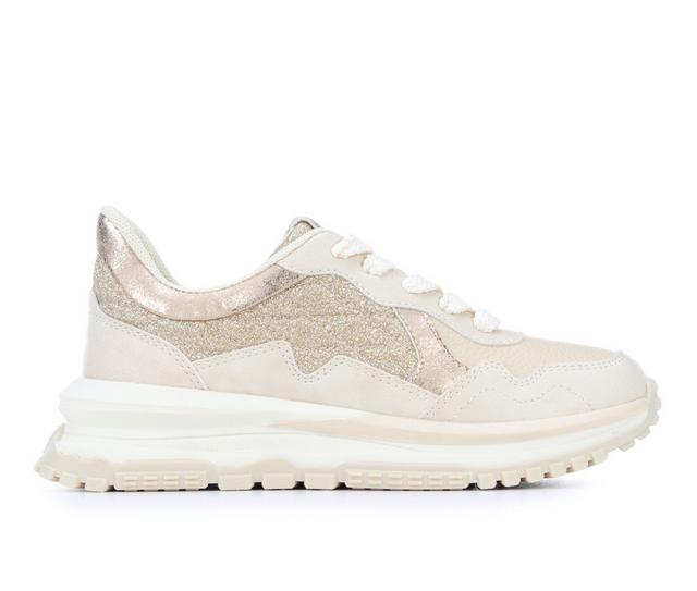 Girls' Blowfish Malibu Little Kid & Big Kid Luna-K Sneakers in Tan/Gold color