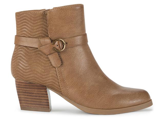 Women's Baretraps Linda Heeled Booties in Salted Caramel color