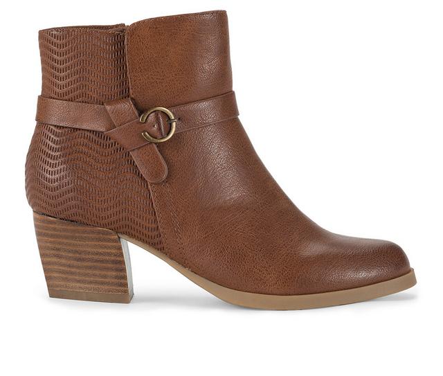 Women's Baretraps Linda Heeled Booties in Cognac color