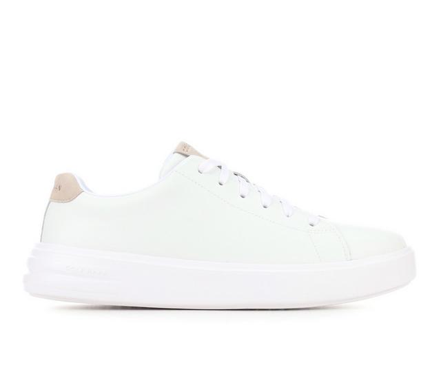Men's Cole Haan Grand+ Court Sneaker Dress Shoes in Optic White color