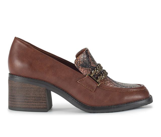 Women's Baretraps Athena Loafer Heels in Brush Brown color