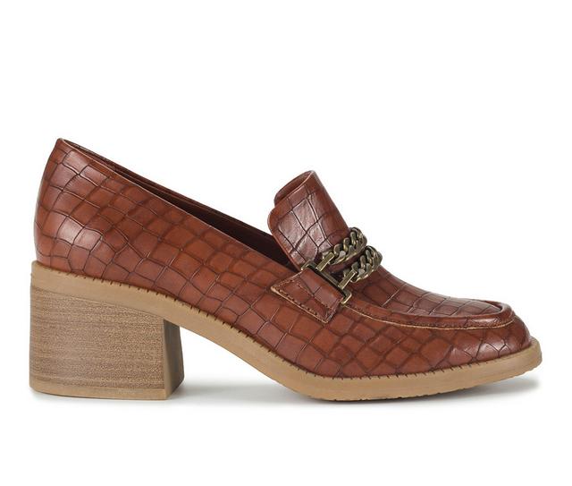 Women's Baretraps Athena Loafer Heels in Dark Spice color