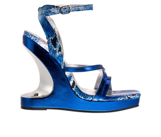 Women's Ashley Kahen Mamamia Wedge Sandals in Blue color