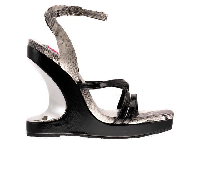 Women's Ashley Kahen Mamamia Wedge Sandals in Black color
