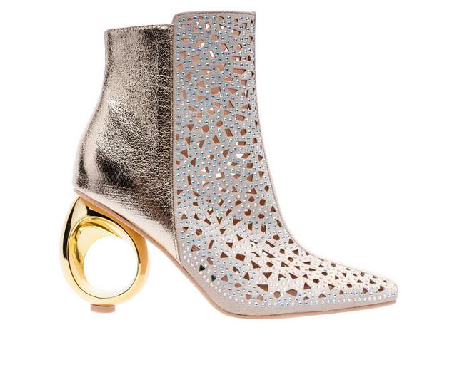 Women's Lady Couture Breeze Heeled Booties in Gold color