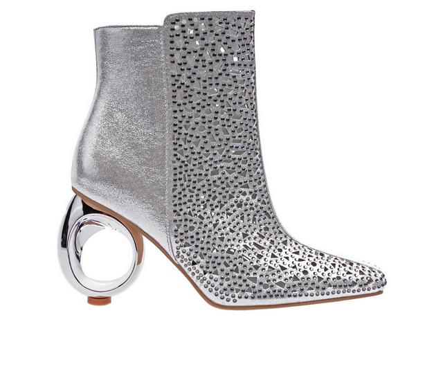 Women's Lady Couture Breeze Heeled Booties in Silver color