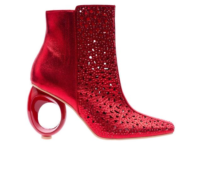 Women's Lady Couture Breeze Heeled Booties in Red color