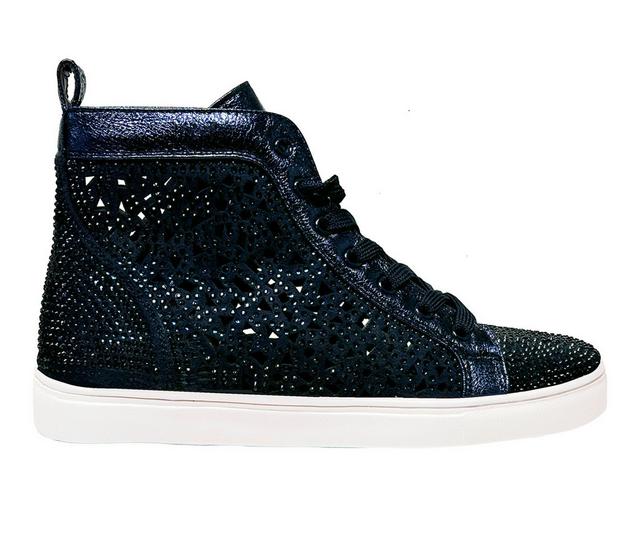 Women's Lady Couture New York High Top Fashion Sneakers in Navy color