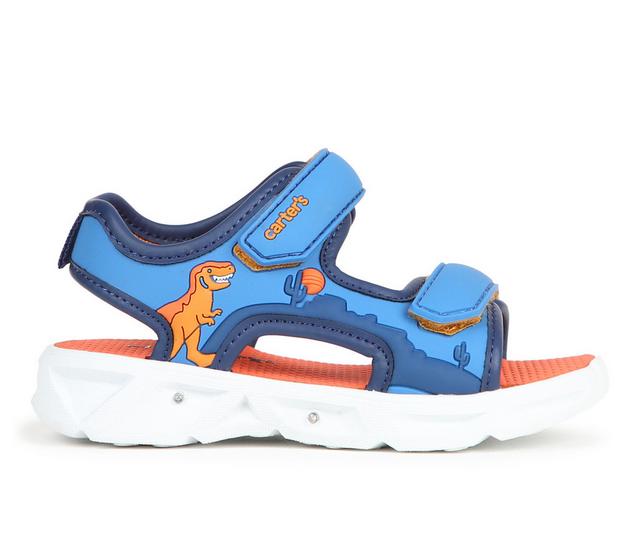 Boys' Carters Toddler & Little Kid Futura Light-Up Sandals in Blue color