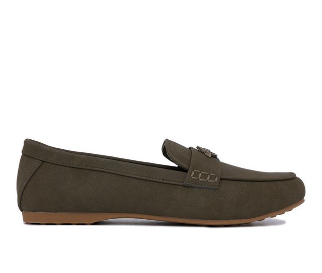 Women's Nautica Nottaway Loafers in Olive color