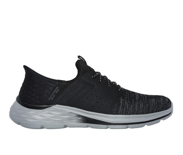 Men's Skechers 210803 Garner-Newick Casual Shoes in BLK Black color