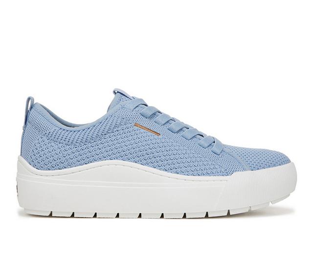 Women's Dr. Scholls Time Off Knit Platform Sneakers in Blue color