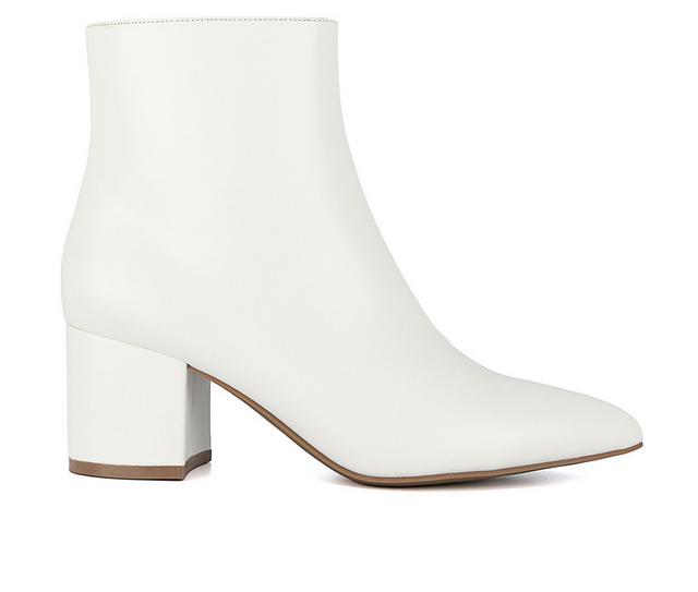 Women's Sugar Nightlife Heeled Booties in White color