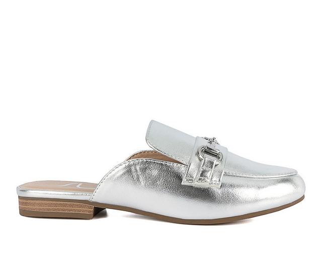 Women's Sugar Beckette Mules in silver color