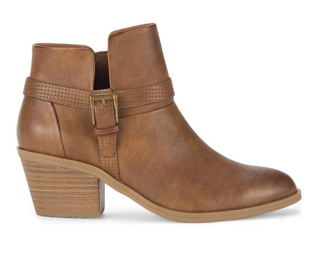 Women's Baretraps Santos Heeled Booties in Auburn color