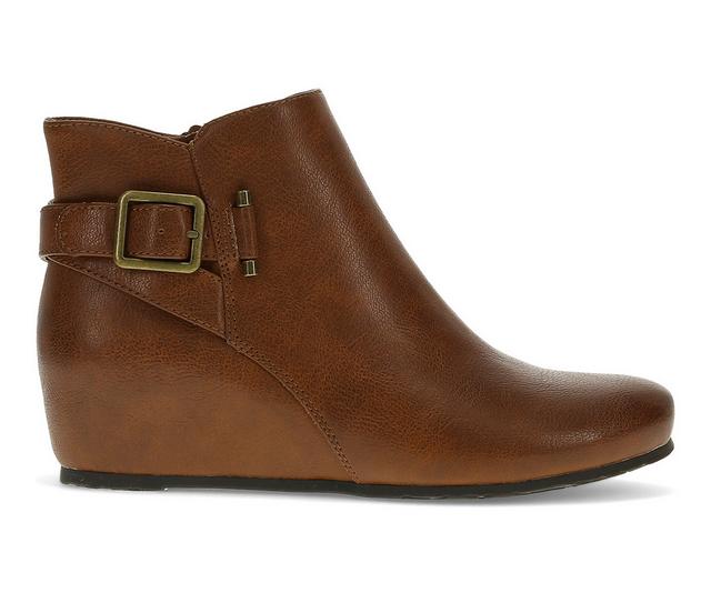 Women's Baretraps Serena Wedge Booties in Cognac color