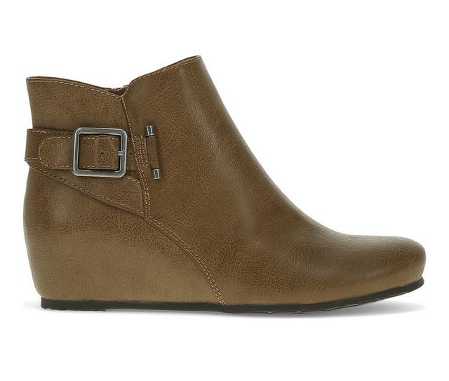 Women's Baretraps Serena Wedge Booties in Truffle color