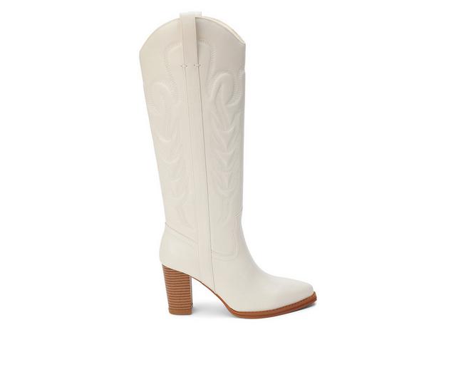 Women's Coconuts by Matisse Aden Knee High Western Boots in Ivory color