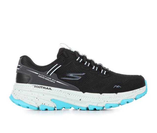 Women's Skechers Go Go Run Trail ALT 2 Ravine Trail Running Shoes in Black/Aqua color