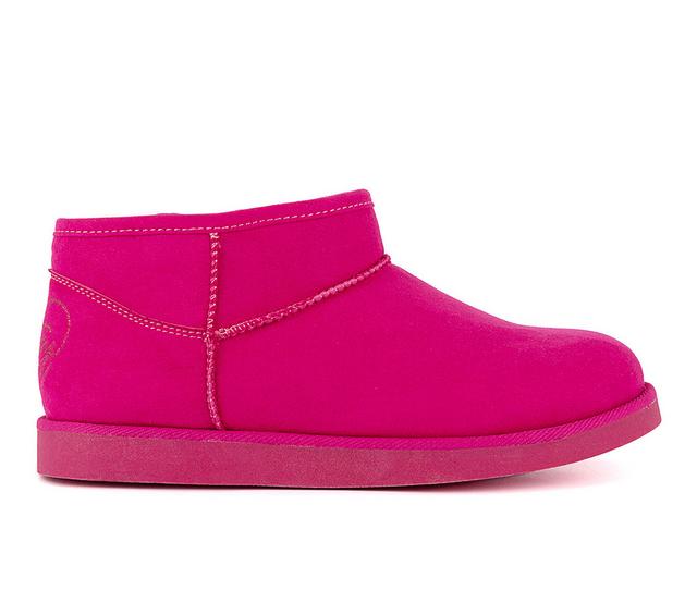 Women's Juicy Kiona Low Ankle Winter Boots in Fuchsia color