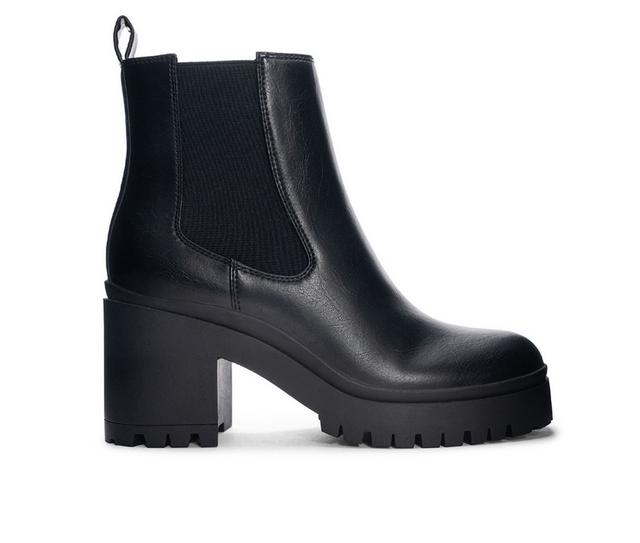Women's Dirty Laundry Origin Heeled Chelsea Booties in Black color