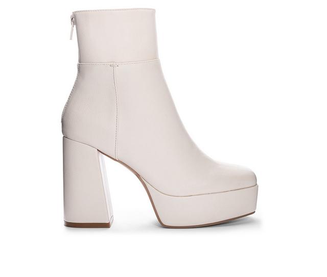 Women's Chinese Laundry Norra Platform Booties in Cream color
