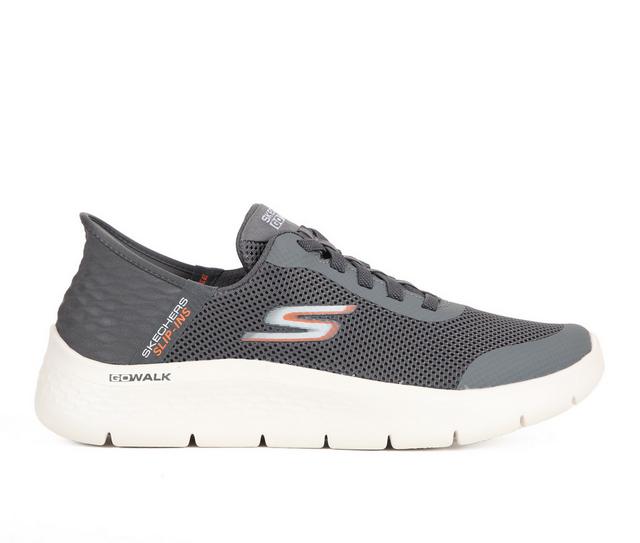 Men's Skechers Go Walk Flex Slip-in Walking Shoes in Grey color