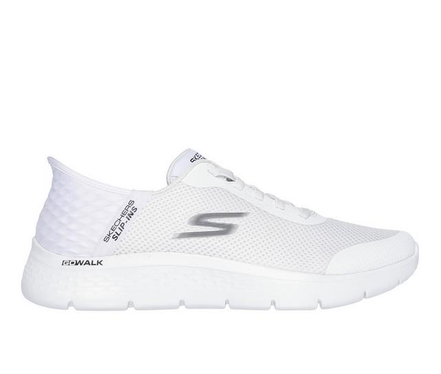 Men's Skechers Go Walk Flex Slip-in Walking Shoes in White color