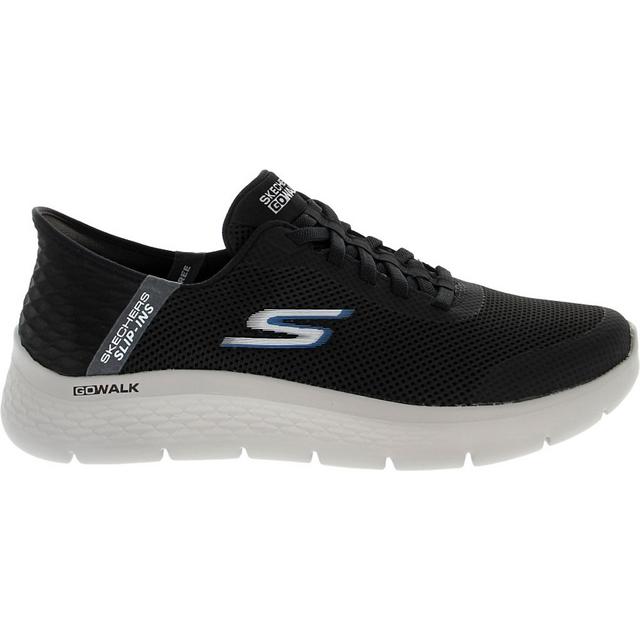 Men's Skechers Go Walk Flex Slip-in Walking Shoes in Blk/Gry color