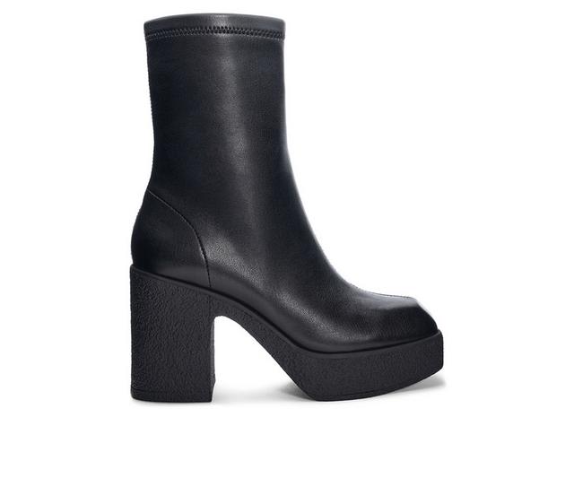 Women's Chinese Laundry Callahan Mid Calf Heeled Booties in Black color