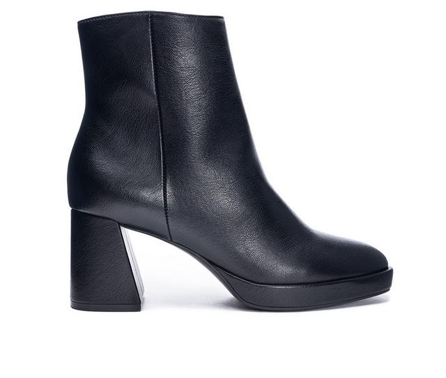 Women's Chinese Laundry Dodger Heeled Booties in Black color