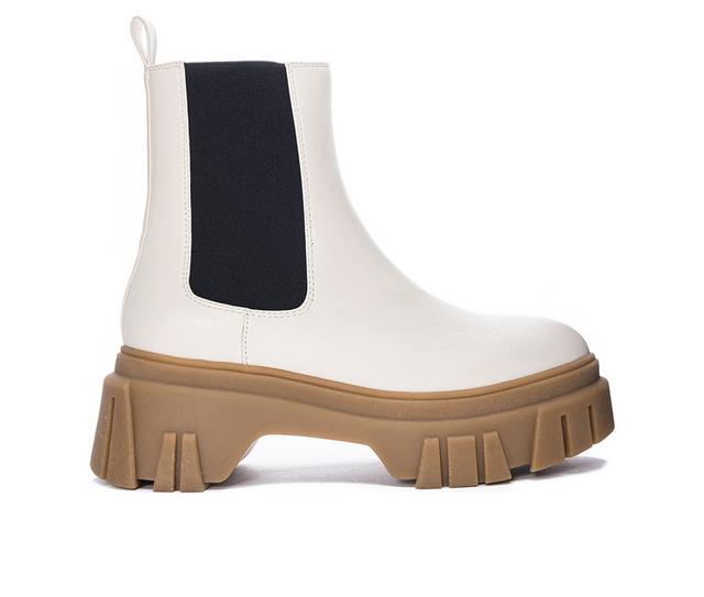Women's Chinese Laundry Jenny Dora Chelsea Booties in Cream color