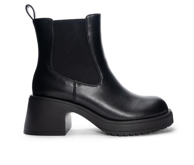 Women's Dirty Laundry Tune Out Heeled Chelsea Booties in Black color
