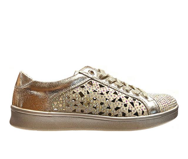 Women's Lady Couture Paris Fashion Sneakers in Gold color