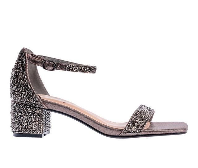 Women's Lady Couture Dazzle Dress Sandals in Pewter color